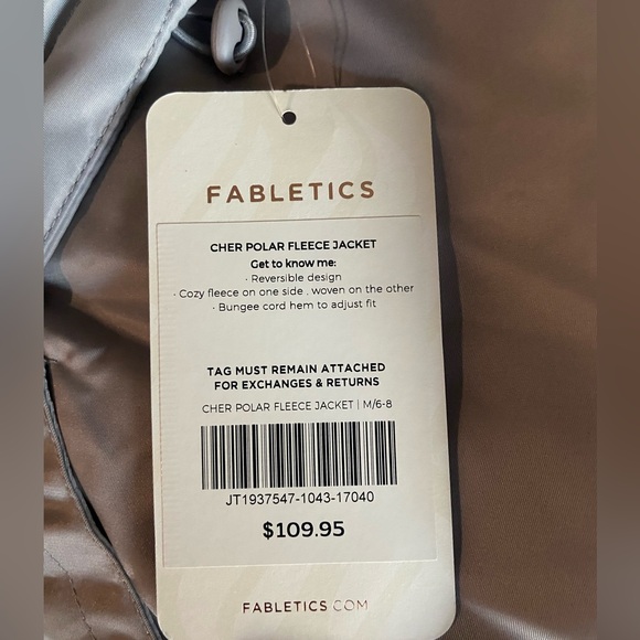 Fabletics Cher Polar Fleece Reversible Jacket NWT - Picture 5 of 5